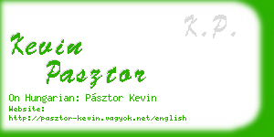kevin pasztor business card